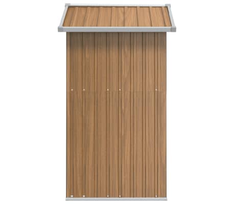 vidaXL Cobertizo de jardín acero galvanizado marrón 126x97,5x177 cm