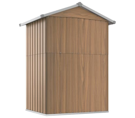 vidaXL Cobertizo de jardín acero galvanizado marrón 126x97,5x177 cm