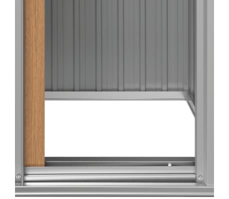 vidaXL Cobertizo de jardín acero galvanizado marrón 126x97,5x177 cm