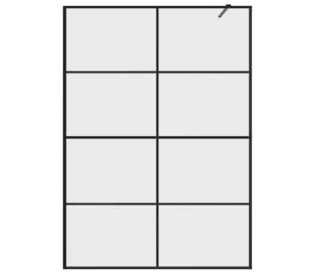 vidaXL Paroi de douche avec verre ESG transparent 140x195 cm Noir