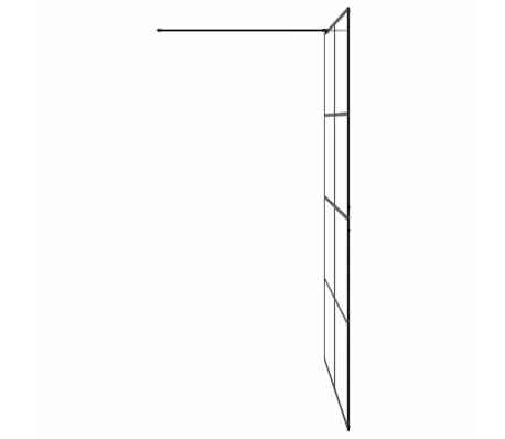 vidaXL Paroi de douche avec verre ESG transparent 140x195 cm Noir