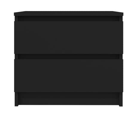 vidaXL Mesita de noche madera contrachapada negro 50x39x43,5 cm