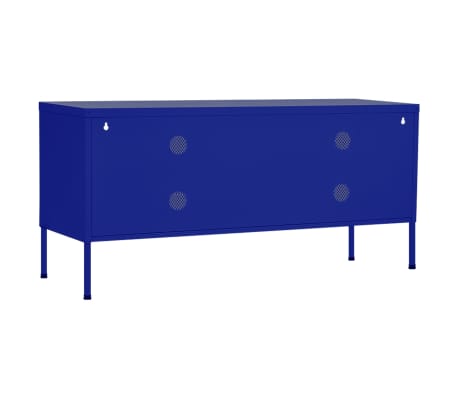 vidaXL Mueble para TV de acero azul marino 105x35x50 cm