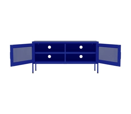 vidaXL Mueble para TV de acero azul marino 105x35x50 cm