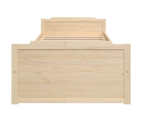 vidaXL Estructura de cama sin colchón madera maciza de pino 90x200 cm