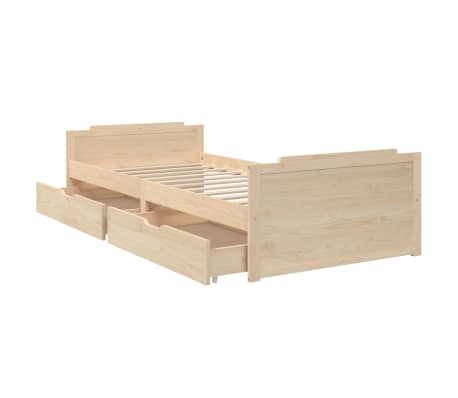 vidaXL Estructura de cama sin colchón madera maciza de pino 90x200 cm