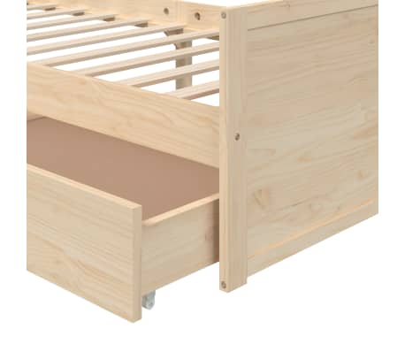 vidaXL Estructura de cama sin colchón madera maciza de pino 90x200 cm