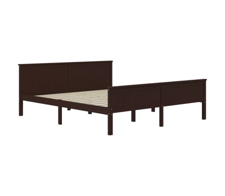vidaXL Estructura cama sin colchón madera pino marrón oscuro 180x200cm