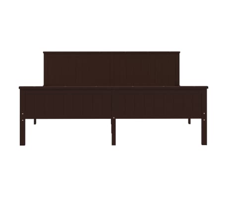 vidaXL Estructura cama sin colchón madera pino marrón oscuro 180x200cm