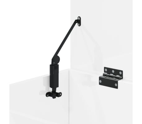 vidaXL Baúl almacenaje madera contrachapada blanco brillo 84x42x46 cm