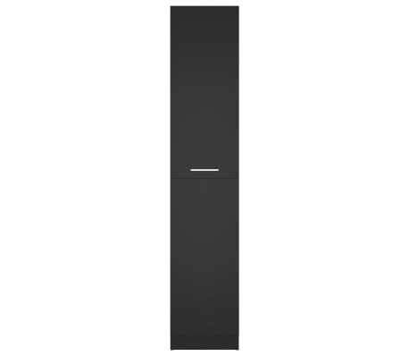 vidaXL Armario de boticario madera contrachapada negro 30x42,5x150 cm
