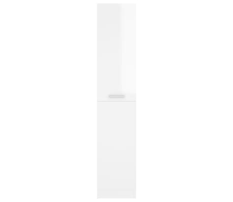 vidaXL Armario de boticario contrachapada blanco brillo 30x42,5x150 cm