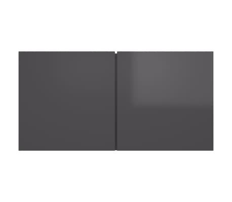vidaXL Muebles de salón colgantes 3 unidades gris brillo 60x30x30 cm