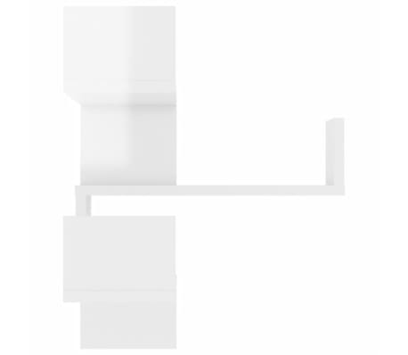 vidaXL Estante de esquina pared 2 uds madera blanco brillo 40x40x50 cm