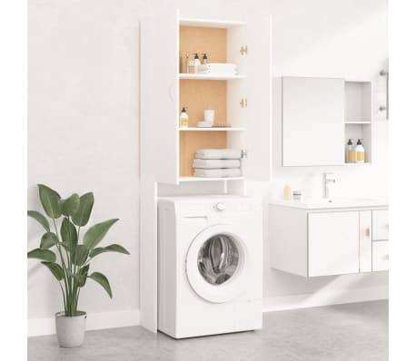vidaXL Armario de lavadora blanco 64x25,5x190 cm