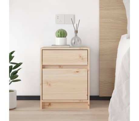 vidaXL Mesitas de noche 2 uds madera maciza de pino 40x31x50 cm