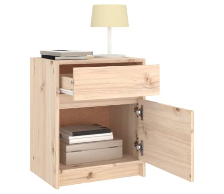 vidaXL Mesitas de noche 2 uds madera maciza de pino 40x31x50 cm
