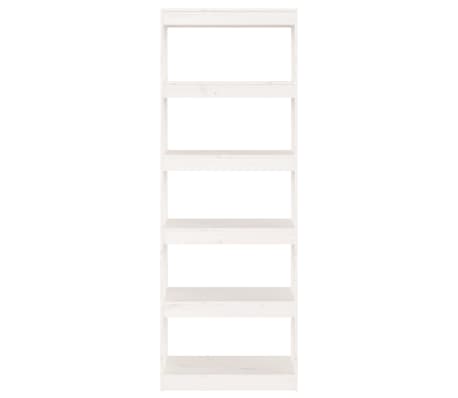 vidaXL Bibliothèque/Séparateur de pièce Blanc 60x30x167,5cm Pin massif