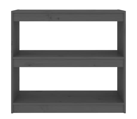 vidaXL Bibliothèque/Séparateur de pièce Gris 80x30x71,5 cm Pin massif