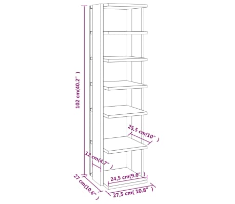 vidaXL Mueble zapatero madera contrachapada blanco 27,5x27x102 cm