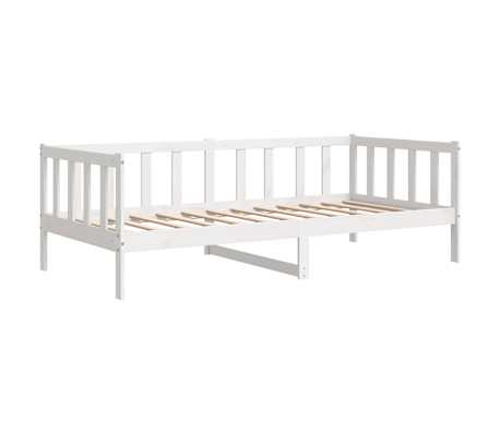 vidaXL Sofá cama sin colchón madera maciza de pino blanco 90x200 cm