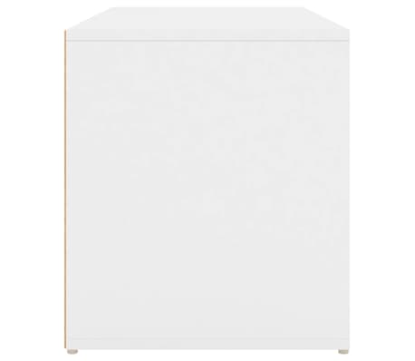 vidaXL Banco de pasillo de madera de ingeniería blanco 80x40x45 cm