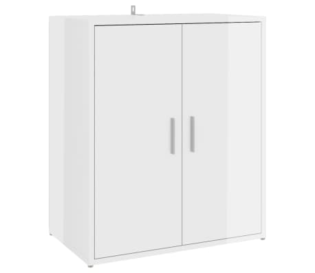 vidaXL Mueble zapatero madera de ingeniería blanco brillo 60x35x70 cm