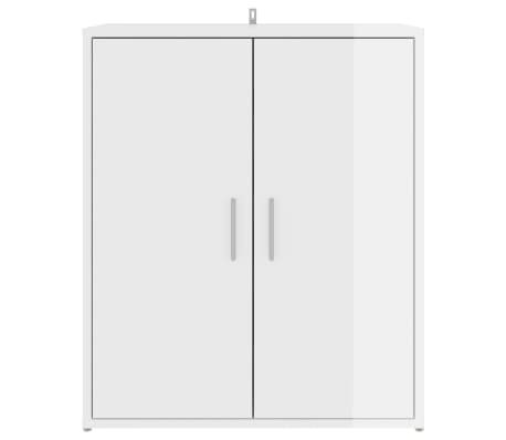 vidaXL Mueble zapatero madera de ingeniería blanco brillo 60x35x70 cm