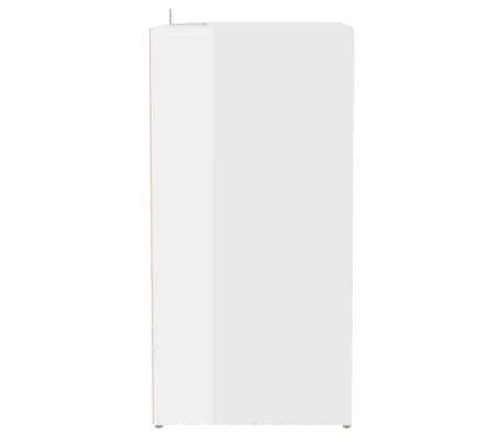 vidaXL Mueble zapatero madera de ingeniería blanco brillo 60x35x70 cm