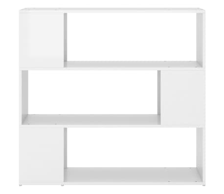 vidaXL Estantería/divisor de espacios blanco brillo 100x24x94 cm