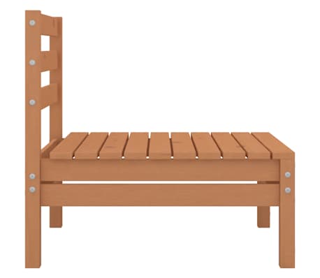 vidaXL Sofás centrales de jardín 4 uds madera maciza pino marrón miel