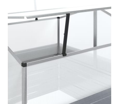 vidaXL Garden Raised Bed Silver Galvanized Steel Medium Durable