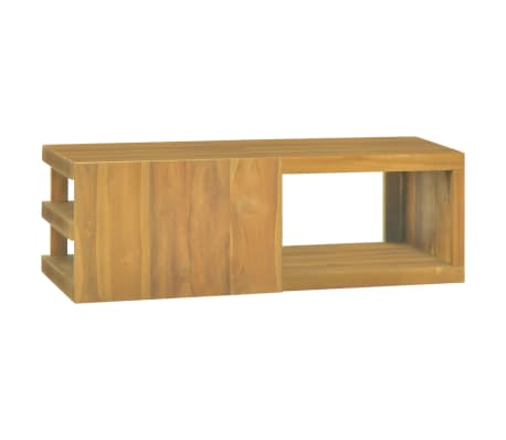 vidaXL Armario de baño de pared madera maciza de teca 90x40x30 cm