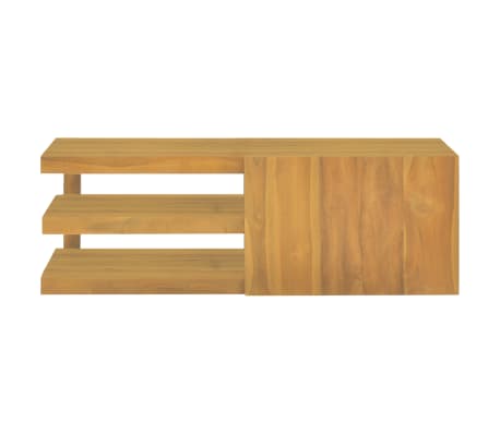 vidaXL Armario de baño de pared madera maciza de teca 90x40x30 cm