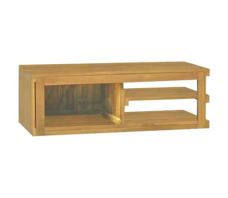 vidaXL Armario de baño de pared madera maciza de teca 90x40x30 cm