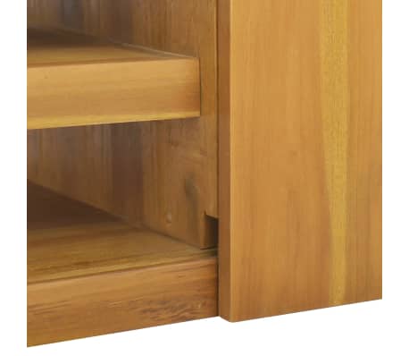 vidaXL Armario de baño de pared madera maciza de teca 90x40x30 cm
