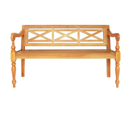 vidaXL Banco Batavia madera de caoba marrón claro 123 cm