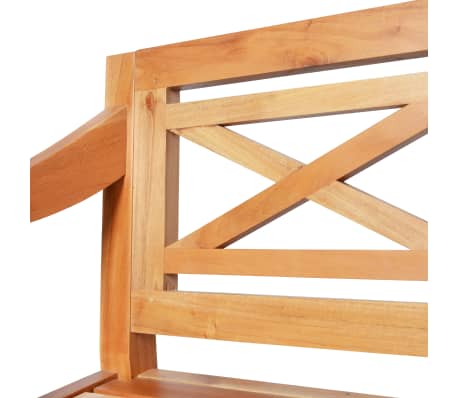 vidaXL Banco Batavia madera de caoba marrón claro 123 cm