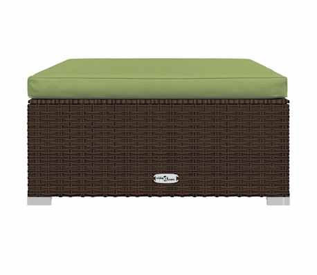 vidaXL Set muebles de jardín 4 piezas y cojines ratán sintético marrón