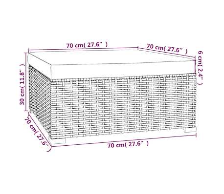 vidaXL Set muebles de jardín 4 piezas y cojines ratán sintético marrón