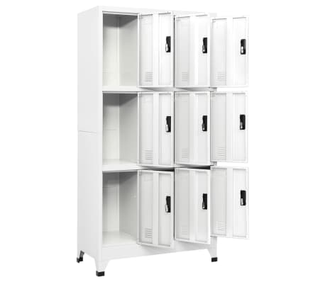vidaXL Armoire à casiers Blanc 90x45x180 cm Acier