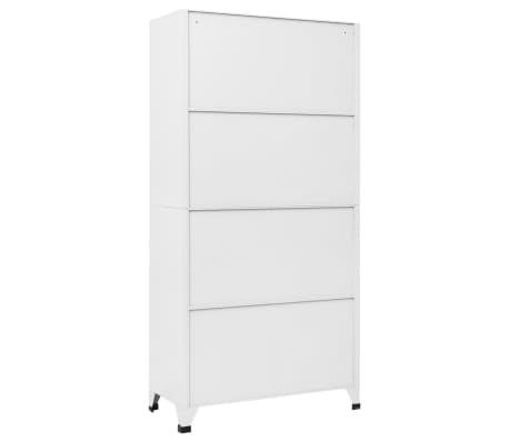 vidaXL Armoire à casiers Blanc 90x45x180 cm Acier