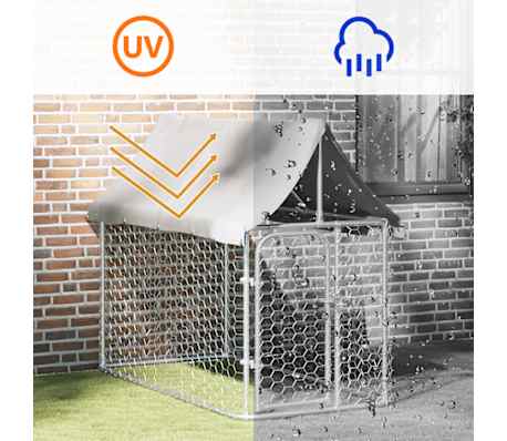 vidaXL Chenil extérieur avec toit 200x100x150 cm