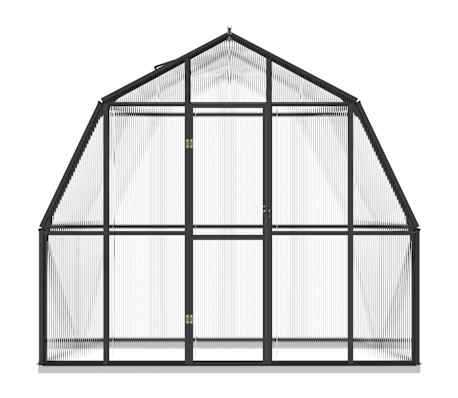 vidaXL Invernadero con estructura de aluminio gris antracita 3,3 m²