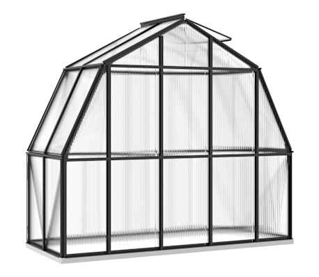 vidaXL Invernadero con estructura de aluminio gris antracita 3,3 m²