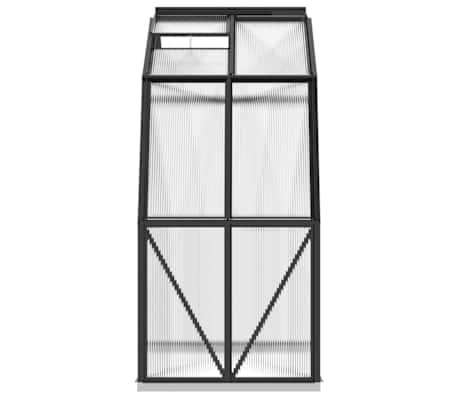 vidaXL Invernadero con estructura de aluminio gris antracita 3,3 m²