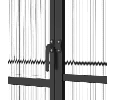 vidaXL Invernadero con estructura de aluminio gris antracita 3,3 m²
