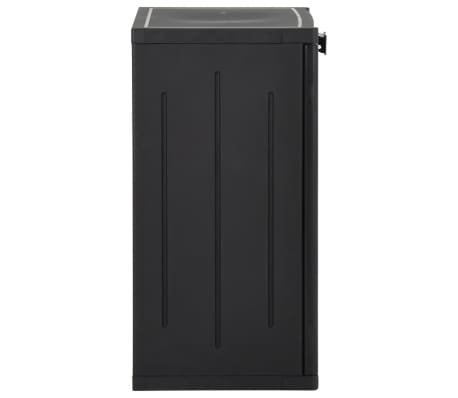 vidaXL Armario de almacenaje de jardín PP ratán negro 65x45x88 cm