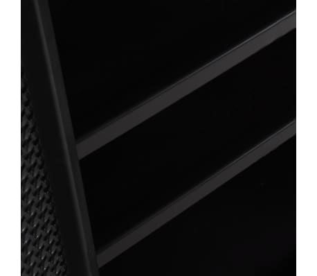 vidaXL Armario de almacenaje de jardín PP ratán negro 65x45x88 cm