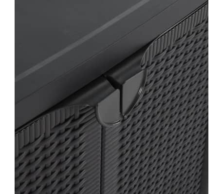 vidaXL Armario de almacenaje de jardín PP ratán negro 65x45x88 cm